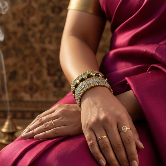 ๐๏ธBoho Chic Handmade Artisan Indian Statement Wide Cuff Fashion Beaded Bracelet - Picture 7 of 13